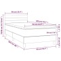 Box spring bed with dark gray velvet mattress 90x200 cm by vidaXL, Beds and slatted bases - Ref: Foro24-3141342, Price: 288,4...