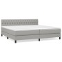 Box spring bed with light gray fabric mattress 200x200 cm by vidaXL, Beds and slatted bases - Ref: Foro24-3140321, Price: 585...