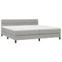 Boxspringbett mit hellgrauer Stoffmatratze 200x200 cm von vidaXL, Betten und Lattenroste - Ref: Foro24-3140321, Preis: 583,21...