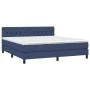 Box spring bed with blue fabric mattress 160x200 cm by vidaXL, Beds and slatted bases - Ref: Foro24-3140311, Price: 487,75 €,...