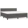 Box spring bed with dark gray velvet mattress 180x200 cm by vidaXL, Beds and slatted bases - Ref: Foro24-3141198, Price: 493,...