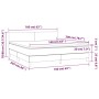 Cama box spring con colchón terciopelo azul oscuro 160x200 cm de vidaXL, Camas y somieres - Ref: Foro24-3141195, Precio: 478,...