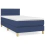Box spring bed with blue fabric mattress 100x200 cm by vidaXL, Beds and slatted bases - Ref: Foro24-3140679, Price: 320,81 €,...