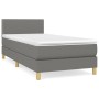 Box spring bed with dark gray fabric mattress 90x190 cm by vidaXL, Beds and slatted bases - Ref: Foro24-3140498, Price: 307,9...
