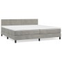 Boxspringbett mit hellgrauer Samtmatratze 200x200 cm von vidaXL, Betten und Lattenroste - Ref: Foro24-3141203, Preis: 527,39 ...
