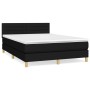 Box spring bed with black fabric mattress 140x200 cm by vidaXL, Beds and slatted bases - Ref: Foro24-3140699, Price: 461,00 €...
