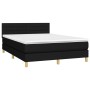 Box spring bed with black fabric mattress 140x200 cm by vidaXL, Beds and slatted bases - Ref: Foro24-3140699, Price: 461,00 €...