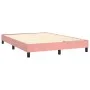Box spring bed with pink velvet mattress 140x200 cm by vidaXL, Beds and slatted bases - Ref: Foro24-3141370, Price: 400,07 €,...