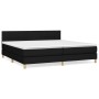 Box spring bed with black fabric mattress 200x200 cm by vidaXL, Beds and slatted bases - Ref: Foro24-3140643, Price: 577,67 €...