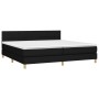 Box spring bed with black fabric mattress 200x200 cm by vidaXL, Beds and slatted bases - Ref: Foro24-3140643, Price: 577,67 €...