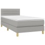 Boxspringbett mit hellgrauer Stoffmatratze 100x200 cm von vidaXL, Betten und Lattenroste - Ref: Foro24-3140673, Preis: 303,42...