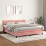 Box spring bed with pink velvet mattress 180x200 cm by vidaXL, Beds and slatted bases - Ref: Foro24-3141322, Price: 486,88 €,...