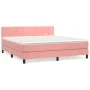 Box spring bed with pink velvet mattress 180x200 cm by vidaXL, Beds and slatted bases - Ref: Foro24-3141322, Price: 504,56 €,...