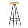 Küchenhocker 4 Einheiten aus rauem Mangoholz von vidaXL, Küchenhocker - Ref: Foro24-286615, Preis: 253,45 €, Rabatt: %