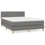 Box spring bed with dark gray fabric mattress 140x200 cm by vidaXL, Beds and slatted bases - Ref: Foro24-3140538, Price: 403,...
