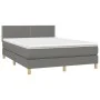 Box spring bed with dark gray fabric mattress 140x200 cm by vidaXL, Beds and slatted bases - Ref: Foro24-3140538, Price: 403,...