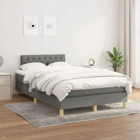 Box spring bed with dark gray fabric mattress 120x200 cm by vidaXL, Beds and slatted bases - Ref: Foro24-3140842, Price: 380,...