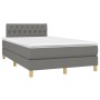 Cama box spring con colchón tela gris oscuro 120x200 cm de vidaXL, Camas y somieres - Ref: Foro24-3140842, Precio: 373,67 €, ...