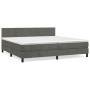 Cama box spring con colchón terciopelo gris oscuro 200x200 cm de vidaXL, Camas y somieres - Ref: Foro24-3141204, Precio: 537,...