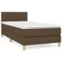 Box spring bed with dark brown fabric mattress 90x200 cm by vidaXL, Beds and slatted bases - Ref: Foro24-3140588, Price: 280,...