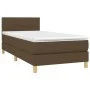 Box spring bed with dark brown fabric mattress 90x200 cm by vidaXL, Beds and slatted bases - Ref: Foro24-3140588, Price: 280,...