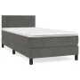 Cama box spring con colchón terciopelo gris oscuro 90x190 cm de vidaXL, Camas y somieres - Ref: Foro24-3141336, Precio: 267,1...