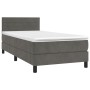 Box spring bed with dark gray velvet mattress 90x190 cm by vidaXL, Beds and slatted bases - Ref: Foro24-3141336, Price: 287,5...
