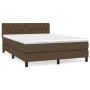 Box spring bed with dark brown fabric mattress 140x190 cm by vidaXL, Beds and slatted bases - Ref: Foro24-3140292, Price: 443...