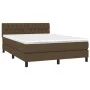 Box spring bed with dark brown fabric mattress 140x190 cm by vidaXL, Beds and slatted bases - Ref: Foro24-3140292, Price: 443...