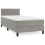 Boxspringbett mit hellgrauer Samtmatratze 90x190 cm von vidaXL, Betten und Lattenroste - Ref: Foro24-3141341, Preis: 283,25 €...