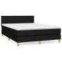Box spring bed with black fabric mattress 140x190 cm by vidaXL, Beds and slatted bases - Ref: Foro24-3140451, Price: 454,94 €...