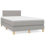 Boxspringbett mit hellgrauer Stoffmatratze 120x200 cm von vidaXL, Betten und Lattenroste - Ref: Foro24-3140441, Preis: 378,35...