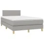 Box spring bed with light gray fabric mattress 120x200 cm by vidaXL, Beds and slatted bases - Ref: Foro24-3140441, Price: 371...