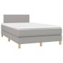 Boxspringbett mit hellgrauer Stoffmatratze 120x200 cm von vidaXL, Betten und Lattenroste - Ref: Foro24-3140441, Preis: 378,35...