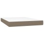 Box spring bed with taupe gray fabric mattress 140x200 cm by vidaXL, Beds and slatted bases - Ref: Foro24-3140461, Price: 433...