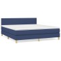Cama box spring con colchón tela azul 160x200 cm de vidaXL, Camas y somieres - Ref: Foro24-3140471, Precio: 485,00 €, Descuen...