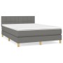 Box spring bed with dark gray fabric mattress 140x200 cm by vidaXL, Beds and slatted bases - Ref: Foro24-3140618, Price: 427,...