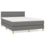Box spring bed with dark gray fabric mattress 140x200 cm by vidaXL, Beds and slatted bases - Ref: Foro24-3140618, Price: 418,...