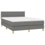 Box spring bed with dark gray fabric mattress 140x200 cm by vidaXL, Beds and slatted bases - Ref: Foro24-3140618, Price: 418,...