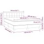 Box spring bed with dark gray fabric mattress 140x200 cm by vidaXL, Beds and slatted bases - Ref: Foro24-3140618, Price: 418,...