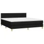 Cama box spring con colchón tela negro 180x200 cm de vidaXL, Camas y somieres - Ref: Foro24-3140795, Precio: 532,27 €, Descue...