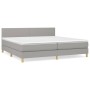 Box spring bed with light gray fabric mattress 200x200 cm by vidaXL, Beds and slatted bases - Ref: Foro24-3140481, Price: 575...