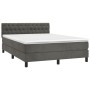 Boxspringbett mit dunkelgrauer Samtmatratze 140x190 cm von vidaXL, Betten und Lattenroste - Ref: Foro24-3141480, Preis: 438,2...