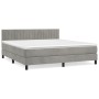 Boxspringbett mit hellgrauer Samtmatratze 180x200 cm von vidaXL, Betten und Lattenroste - Ref: Foro24-3141437, Preis: 515,68 ...