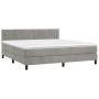 Boxspringbett mit hellgrauer Samtmatratze 180x200 cm von vidaXL, Betten und Lattenroste - Ref: Foro24-3141437, Preis: 515,68 ...