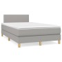 Cama box spring con colchón tela gris claro 120x200 cm de vidaXL, Camas y somieres - Ref: Foro24-3140521, Precio: 380,59 €, D...