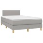 Cama box spring con colchón tela gris claro 120x200 cm de vidaXL, Camas y somieres - Ref: Foro24-3140521, Precio: 380,59 €, D...