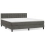 Box spring bed with dark gray velvet mattress 180x200 cm by vidaXL, Beds and slatted bases - Ref: Foro24-3141558, Price: 525,...