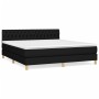 Box spring bed with black fabric mattress 180x200 cm by vidaXL, Beds and slatted bases - Ref: Foro24-3140875, Price: 549,05 €...