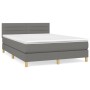 Box spring bed with dark gray fabric mattress 140x200 cm by vidaXL, Beds and slatted bases - Ref: Foro24-3140698, Price: 419,...